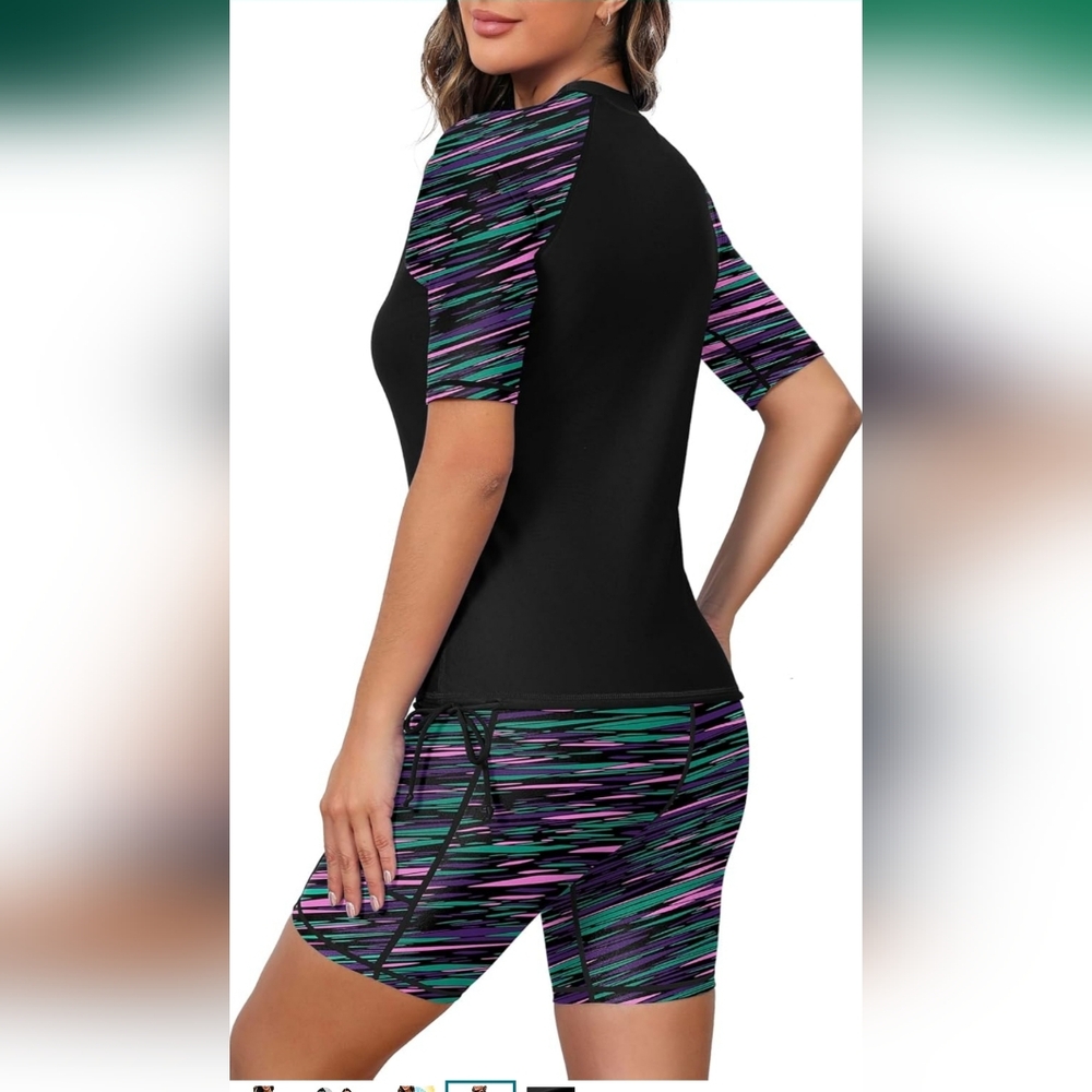 2Pc Rashguard Swimsuit - Picture 3 of 4